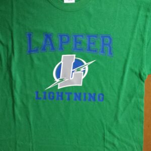 Lapeer Lightning Green Tee