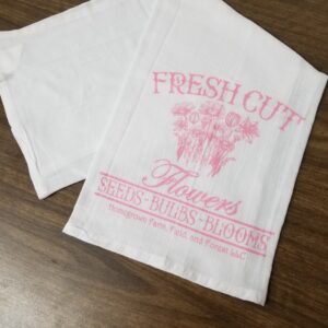 Fresh Cut Flowers tea towel