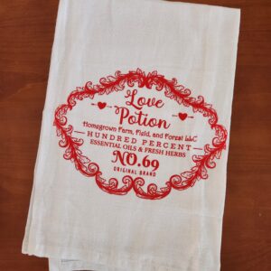 Love Potion tea towel